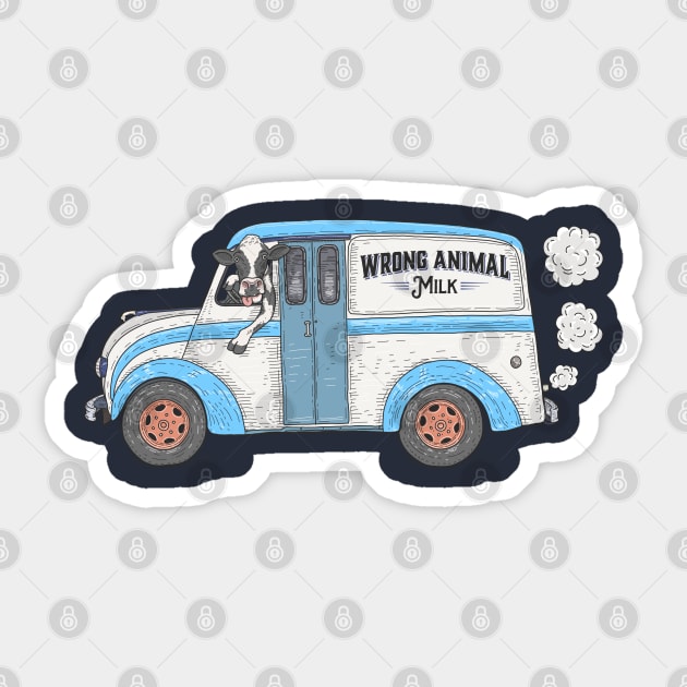 Milk Truck Wrong Animal Sticker by Wrong Animal